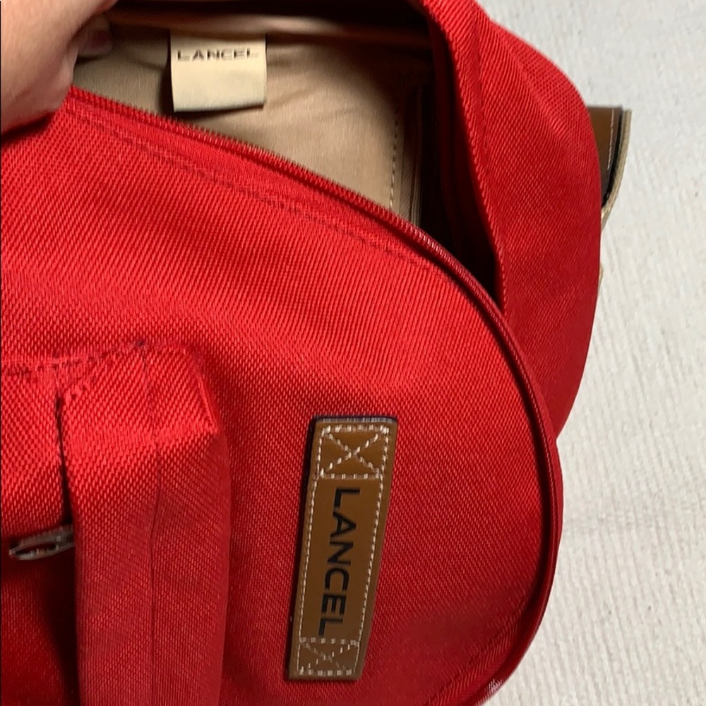 NEW Lancel Red Small Backpack - Picture 3 of 8